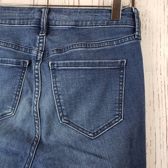 Old Navy Rockstar Skinny Jeans Womens Size 2 Distressed Denim Blue - Picture 6 of 9